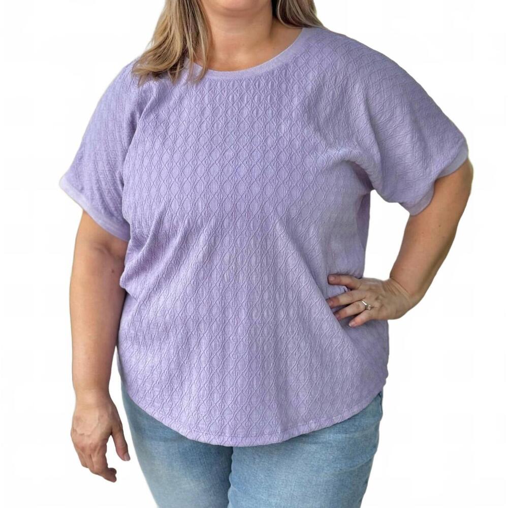 NEW GRACE + EMMA gemma short sleeve top in purple
